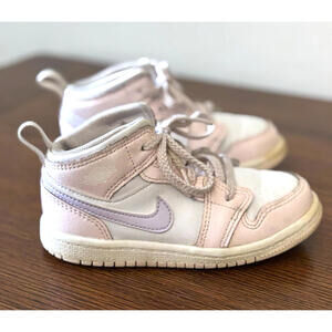Nike Air Jordan 1 Mid (TD) Pink Wash/White (FD8782 601) Toddler Size 9C